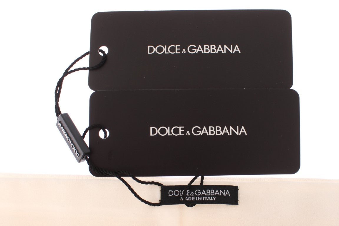 Dolce & Gabbana Elegant White Silk Cummerbund - Sandy Store ByNet