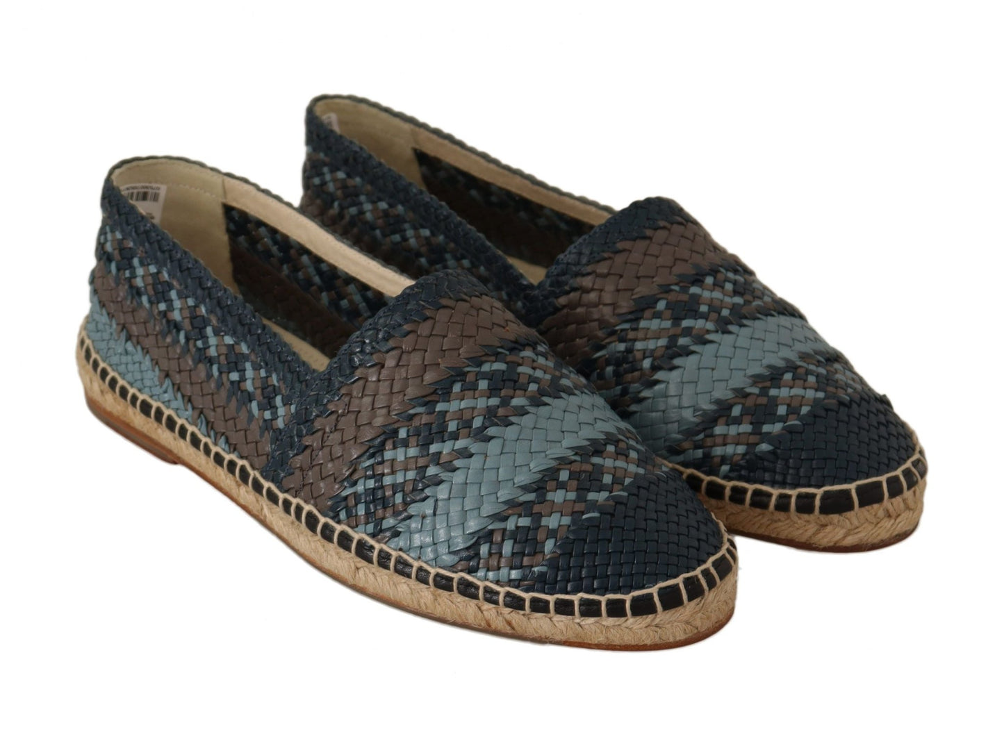 Dolce & Gabbana Elegant Woven Leather Espadrilles - Sandy Store ByNet