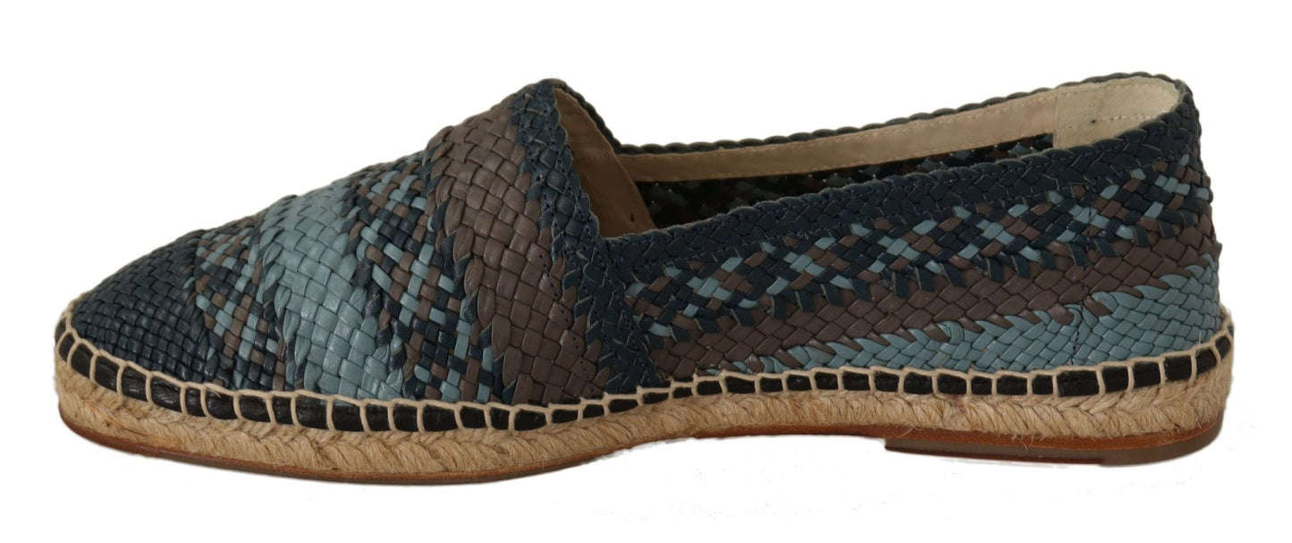 Dolce & Gabbana Elegant Woven Leather Espadrilles - Sandy Store ByNet