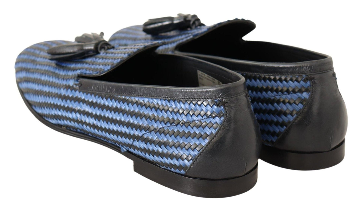 Dolce & Gabbana Elegant Woven Leather Loafers - Sandy Store ByNet
