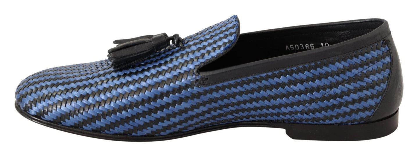 Dolce & Gabbana Elegant Woven Leather Loafers - Sandy Store ByNet