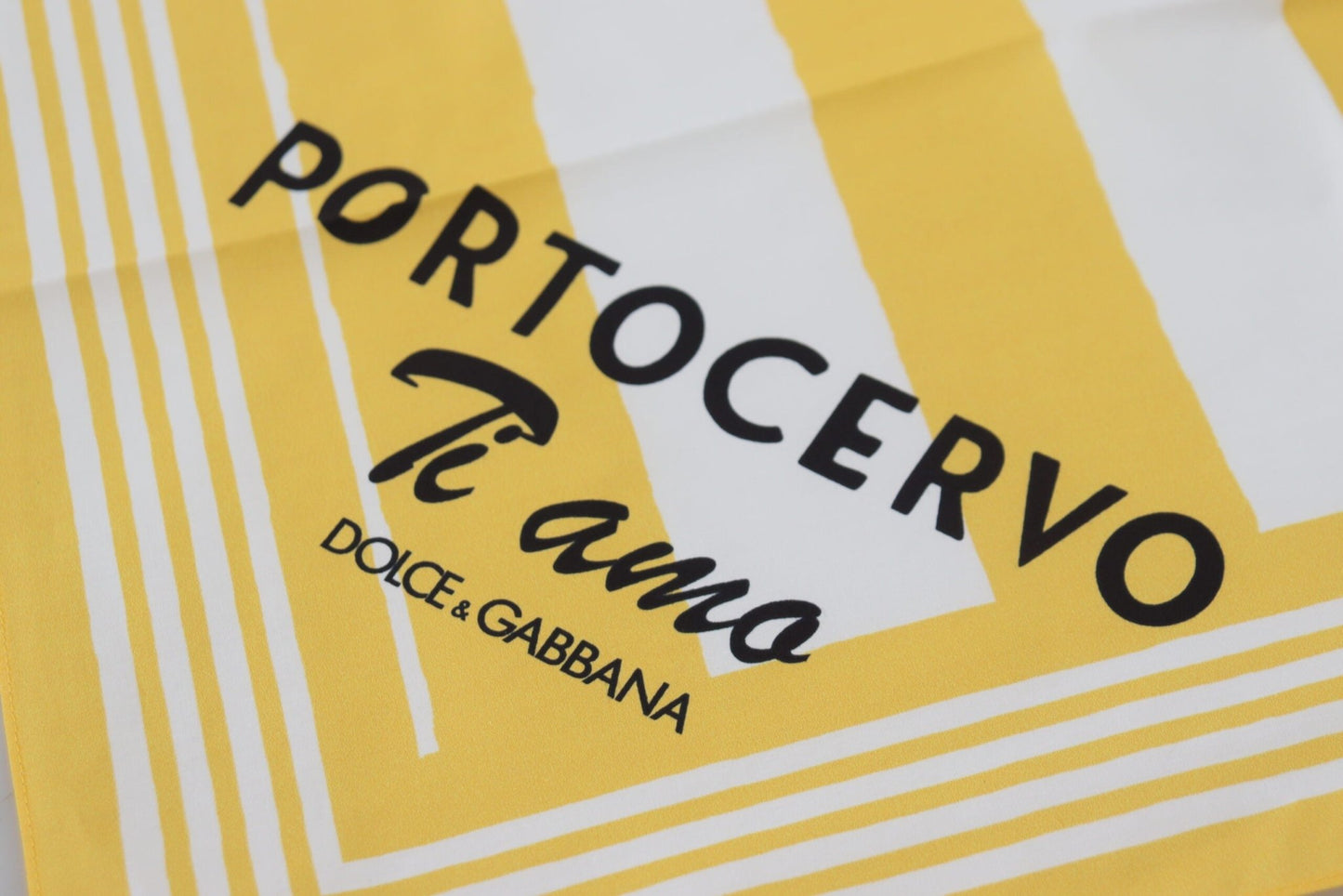 Dolce & Gabbana Elegant Yellow Cotton Square Scarf - Sandy Store ByNet