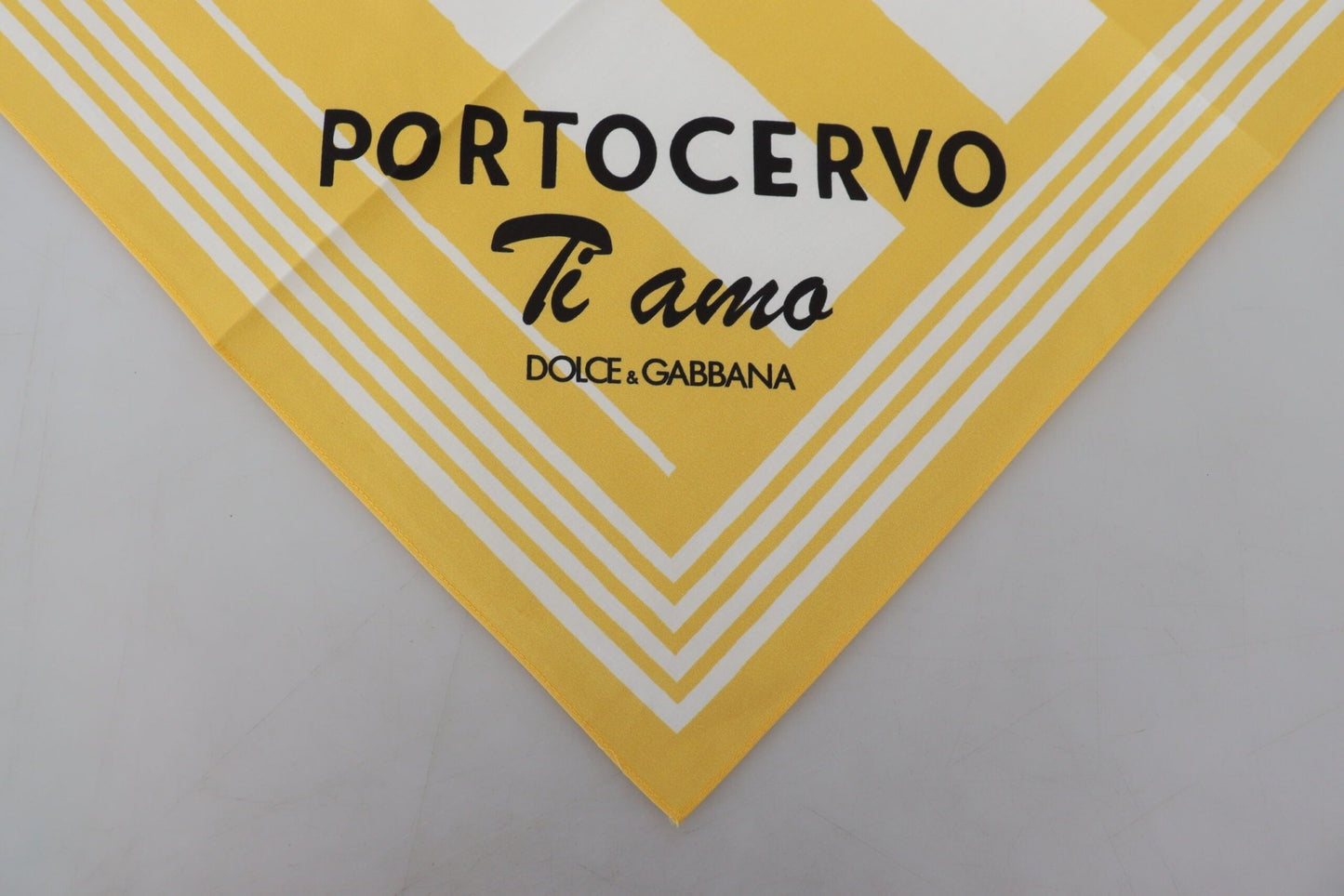 Dolce & Gabbana Elegant Yellow Cotton Square Scarf - Sandy Store ByNet