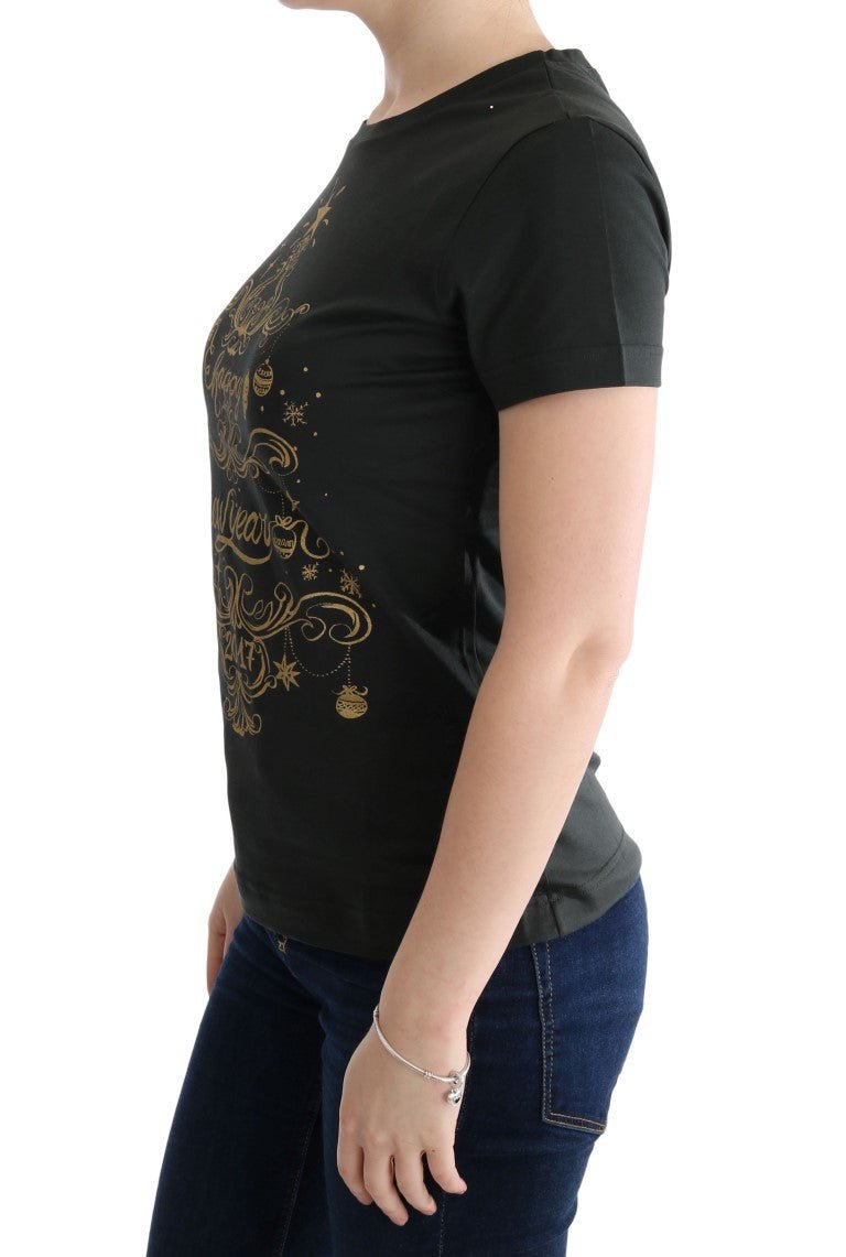 Dolce & Gabbana Emerald Green Cotton Tee with 2017 Print - Sandy Store ByNet