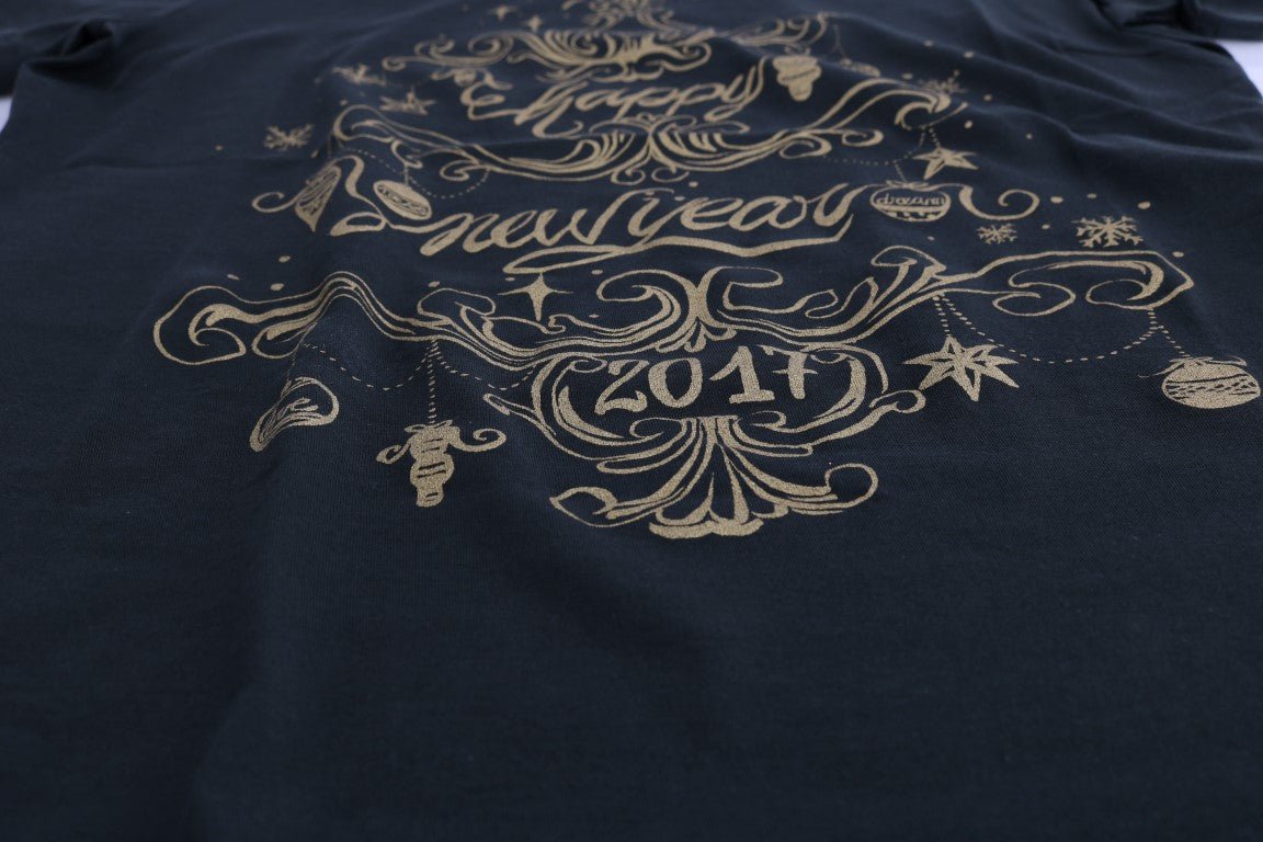 Dolce & Gabbana Emerald Green Cotton Tee with 2017 Print - Sandy Store ByNet
