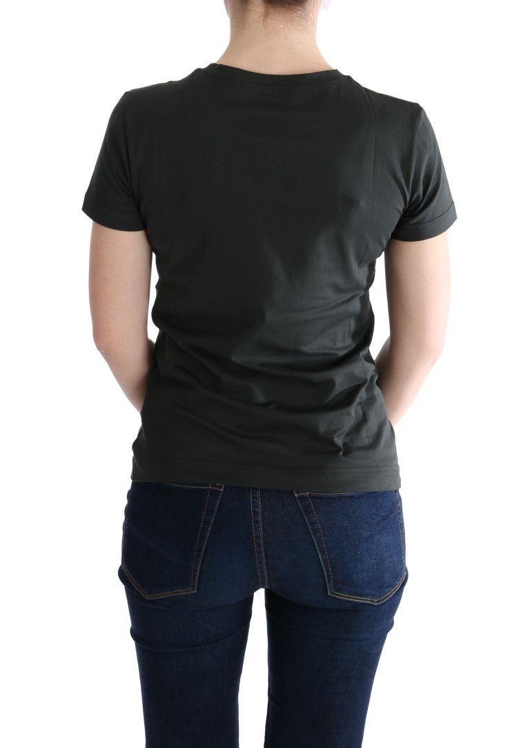 Dolce & Gabbana Emerald Green Cotton Tee with 2017 Print - Sandy Store ByNet