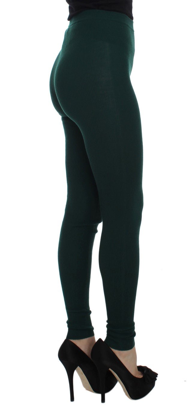 Dolce & Gabbana Emerald Treasure High Waist Cashmere Pants - Sandy Store ByNet