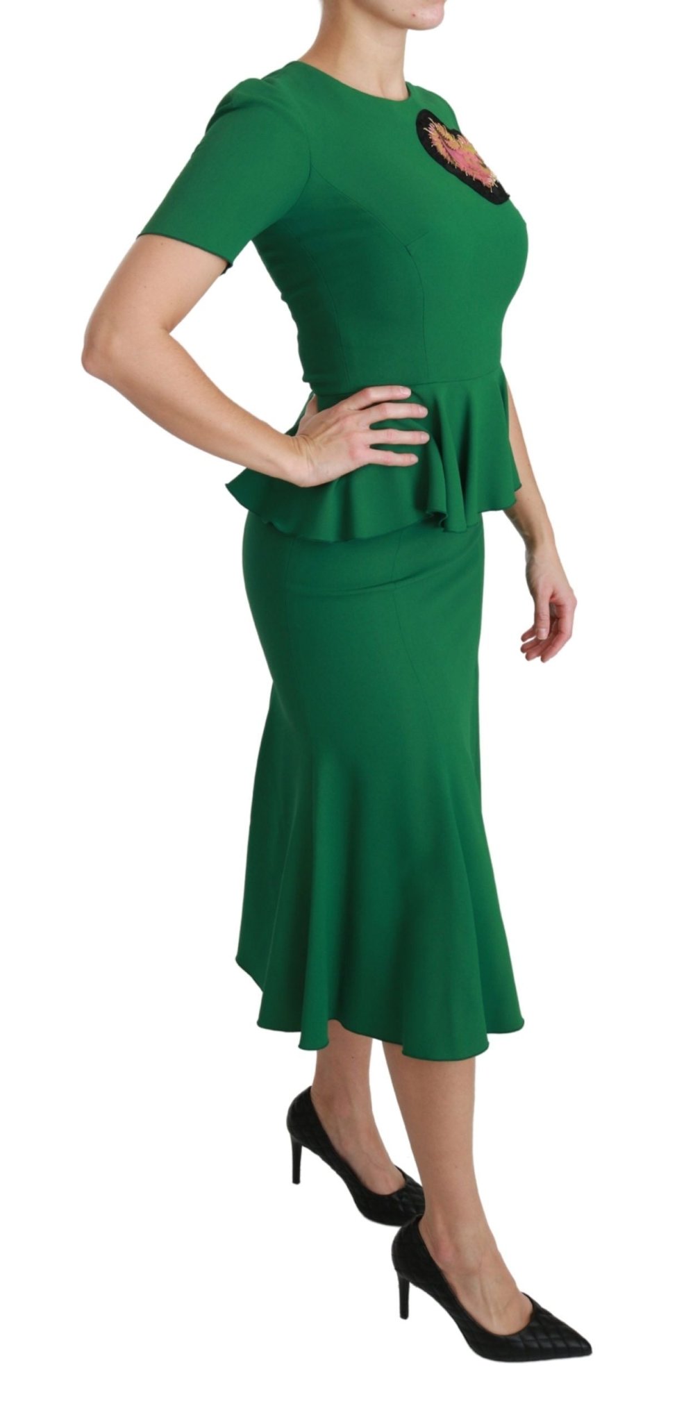 Dolce & Gabbana Enchanted Green Mermaid Midi Dress - Sandy Store ByNet