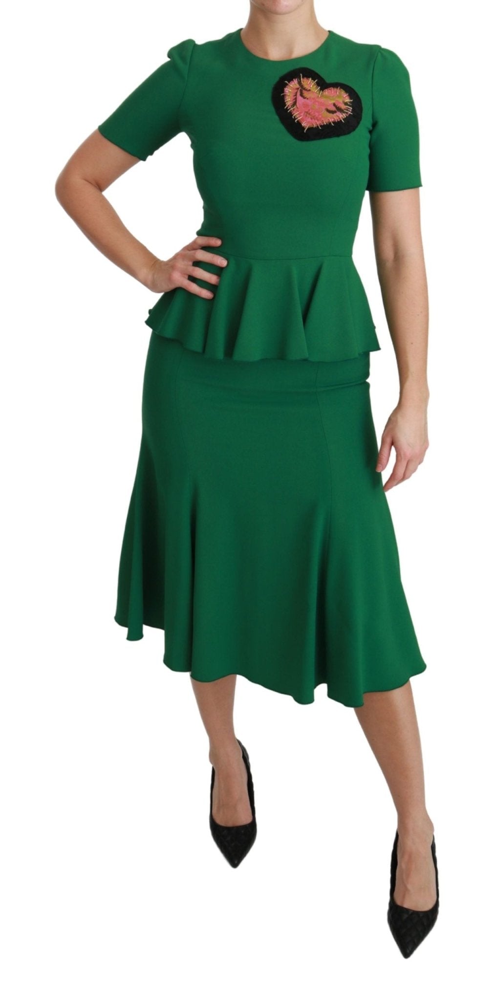 Dolce & Gabbana Enchanted Green Mermaid Midi Dress - Sandy Store ByNet