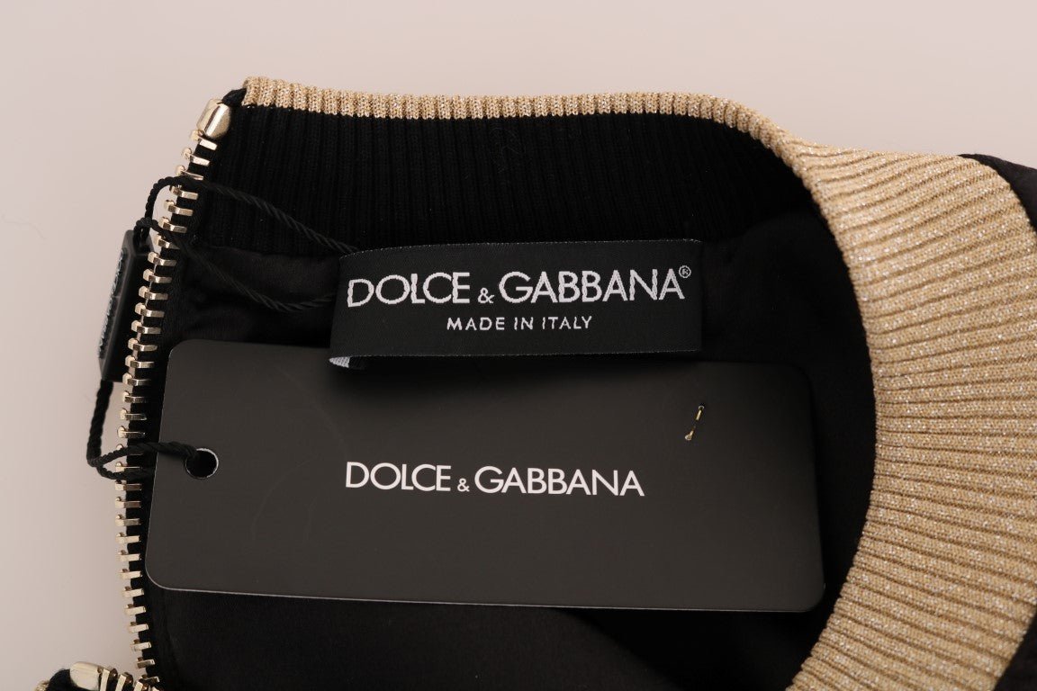Dolce & Gabbana Enchanted Sequined Black Brocade Sweater - Sandy Store ByNet
