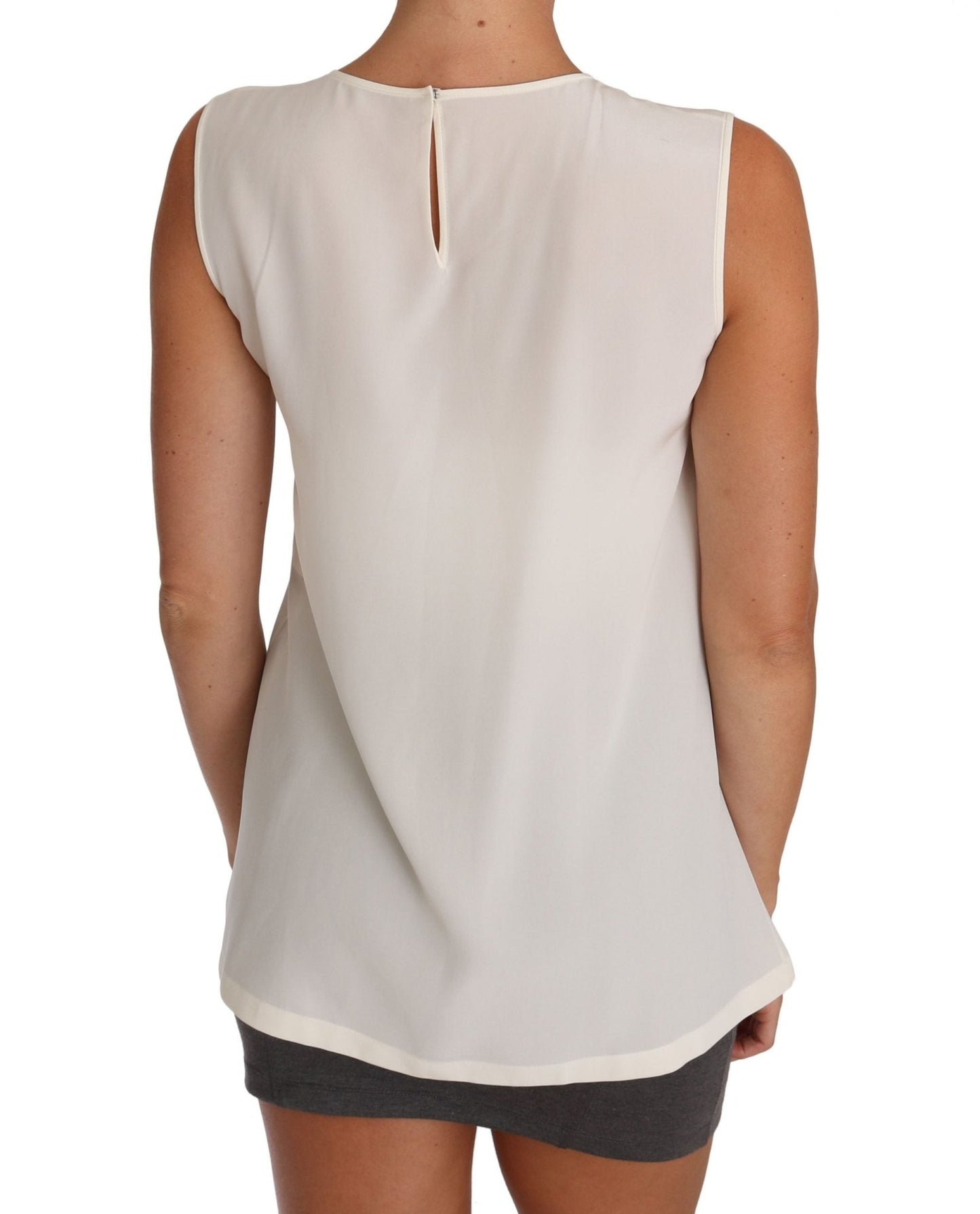 Dolce & Gabbana Enchanted Sequined Silk Sleeveless Top - Sandy Store ByNet
