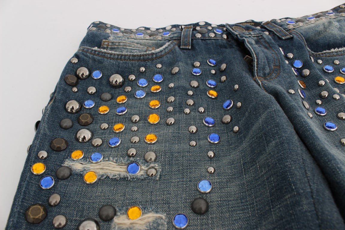 Dolce & Gabbana Enchanted Sicily Crystal Embellished Jeans - Sandy Store ByNet