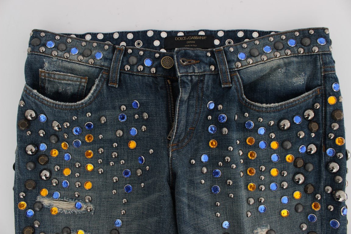 Dolce & Gabbana Enchanted Sicily Crystal Embellished Jeans - Sandy Store ByNet