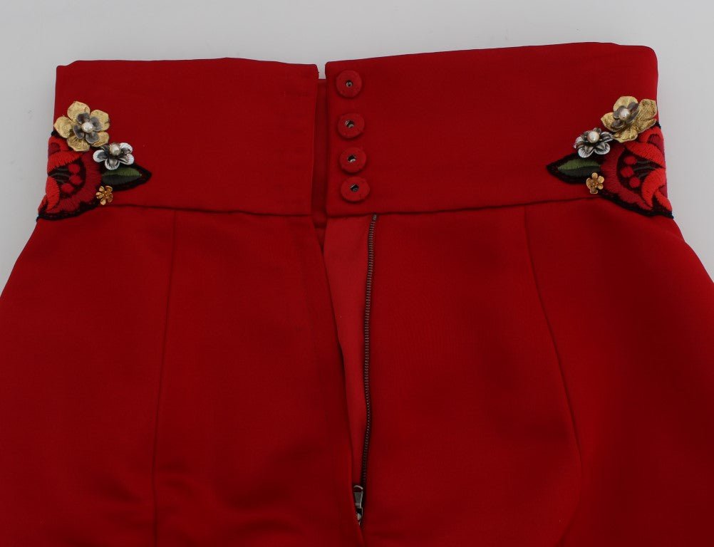 Dolce & Gabbana Enchanted Sicily Crystal - Embellished Silk Shorts - Sandy Store ByNet
