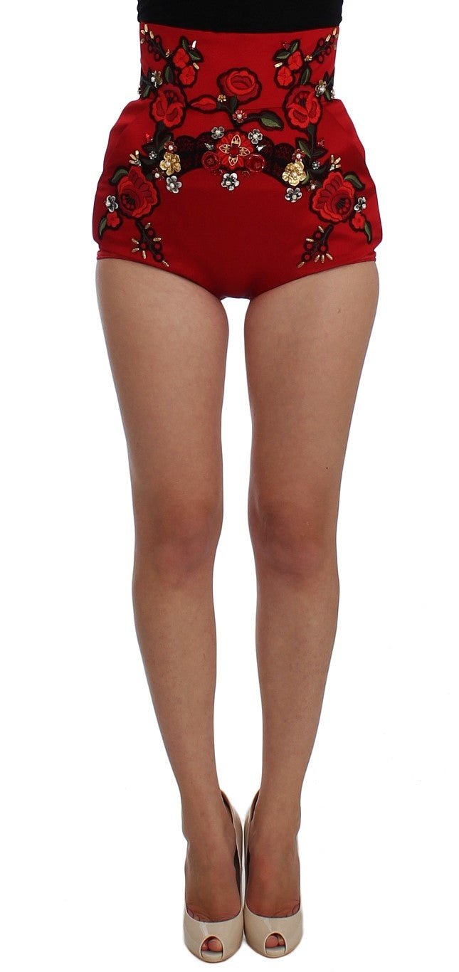 Dolce & Gabbana Enchanted Sicily Crystal - Embellished Silk Shorts - Sandy Store ByNet
