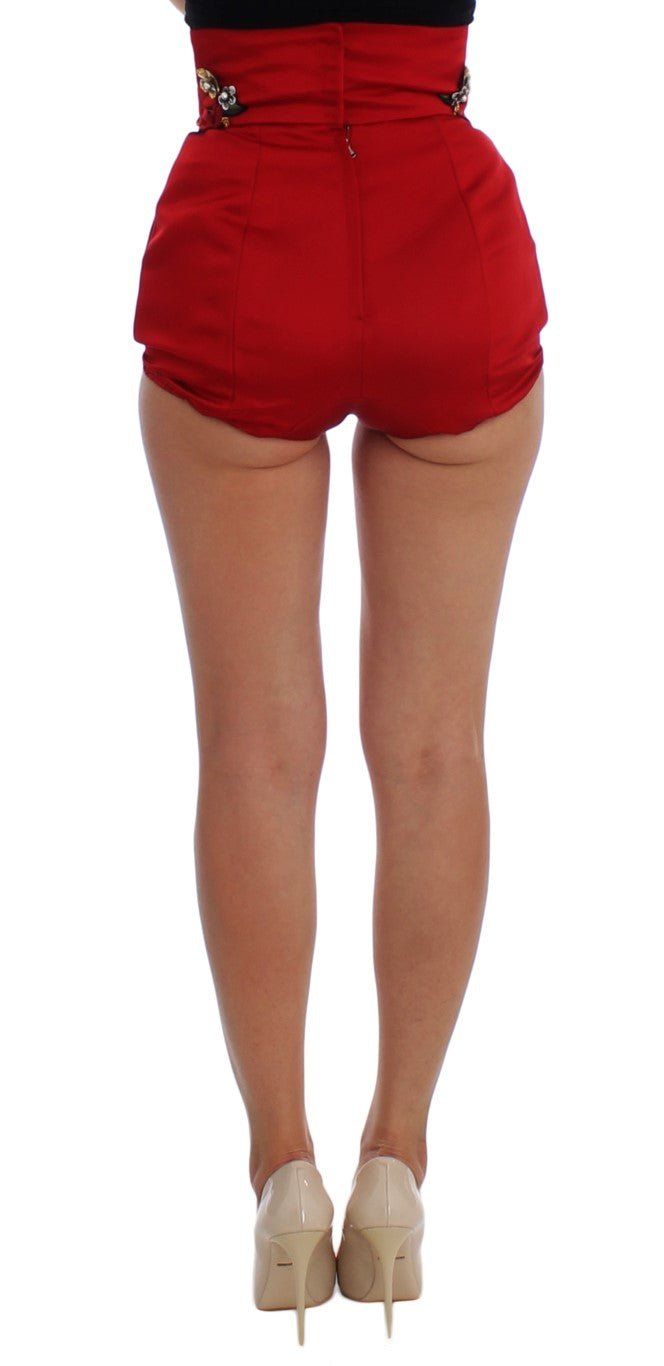Dolce & Gabbana Enchanted Sicily Crystal - Embellished Silk Shorts - Sandy Store ByNet