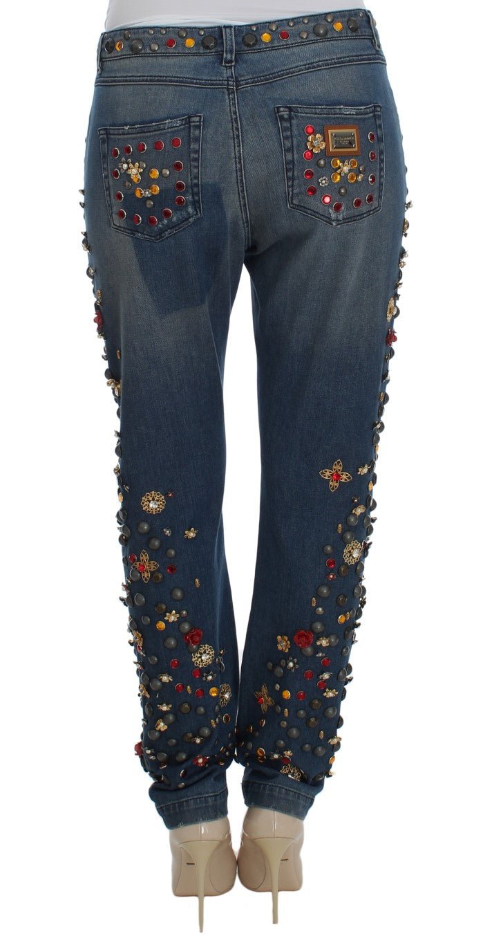 Dolce & Gabbana Enchanted Sicily Embellished Boyfriend Jeans - Sandy Store ByNet