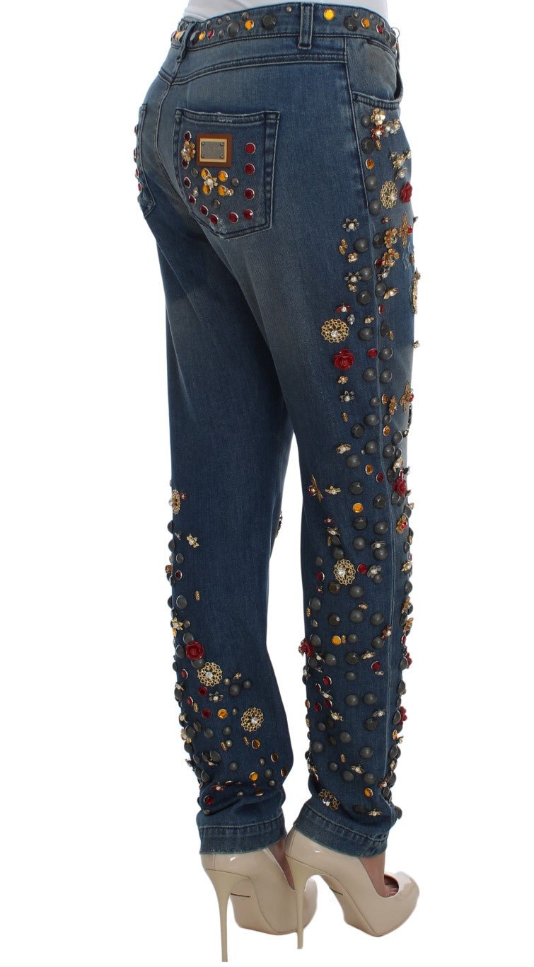 Dolce & Gabbana Enchanted Sicily Embellished Boyfriend Jeans - Sandy Store ByNet