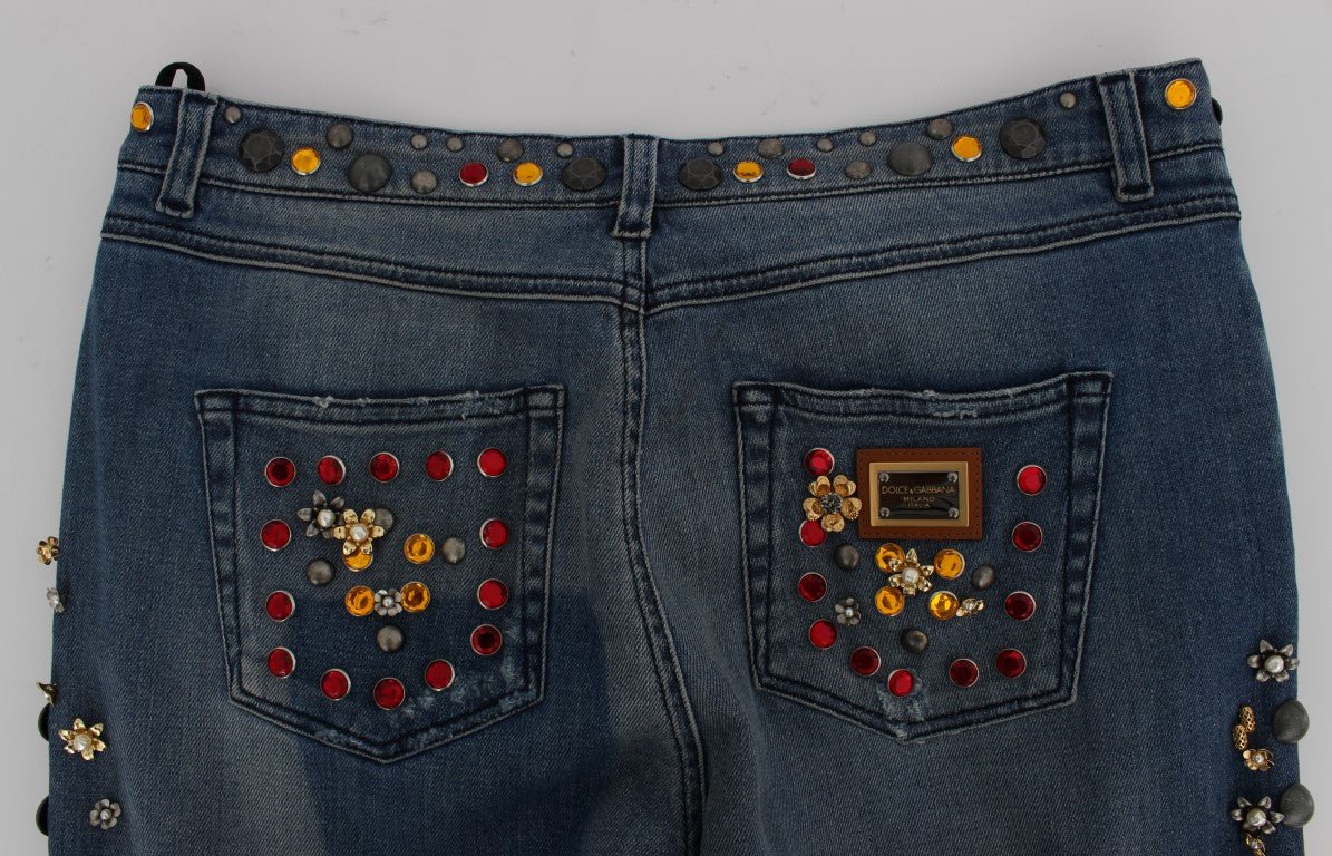 Dolce & Gabbana Enchanted Sicily Embellished Boyfriend Jeans - Sandy Store ByNet