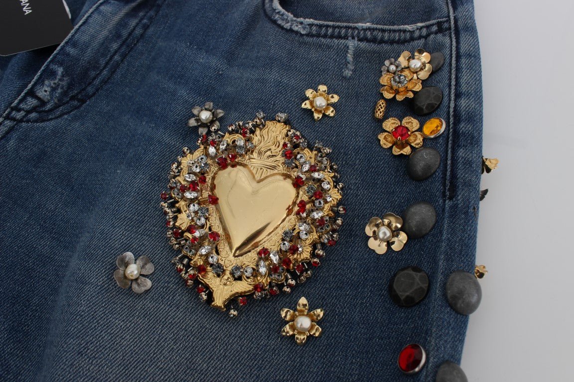 Dolce & Gabbana Enchanted Sicily Embellished Boyfriend Jeans - Sandy Store ByNet