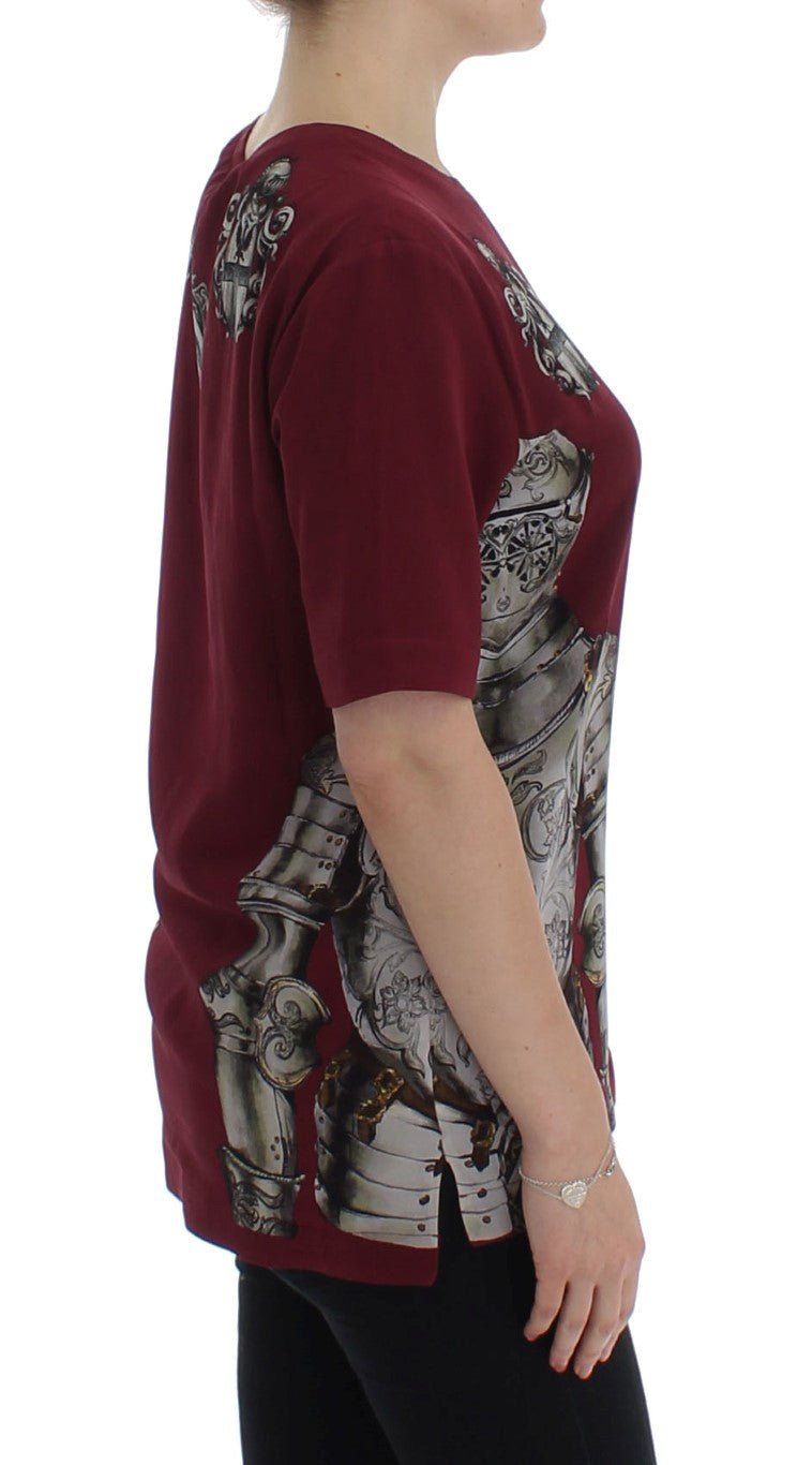 Dolce & Gabbana Enchanted Sicily Silk Blouse with Knight Print - Sandy Store ByNet