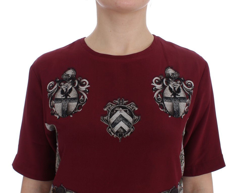 Dolce & Gabbana Enchanted Sicily Silk Blouse with Knight Print - Sandy Store ByNet