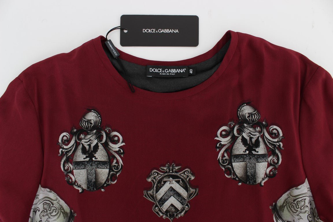 Dolce & Gabbana Enchanted Sicily Silk Blouse with Knight Print - Sandy Store ByNet