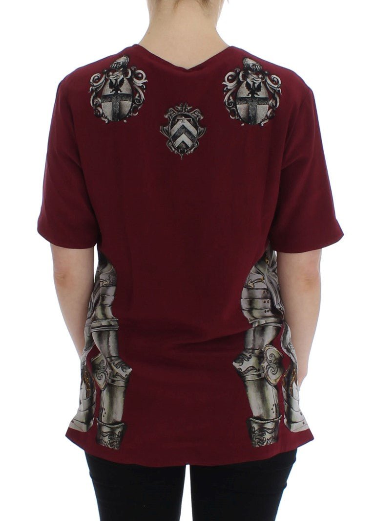Dolce & Gabbana Enchanted Sicily Silk Blouse with Knight Print - Sandy Store ByNet