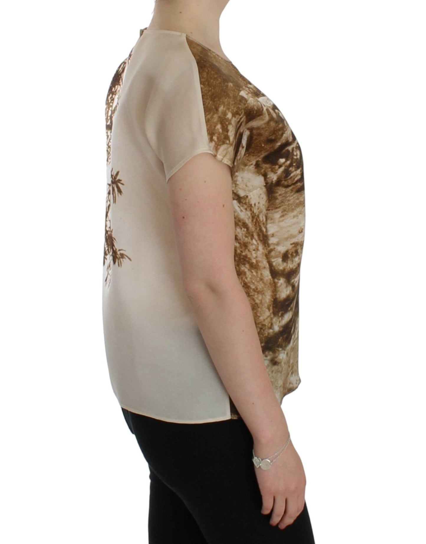 Dolce & Gabbana Enchanted Sicily Taormina Print Silk Blouse - Sandy Store ByNet