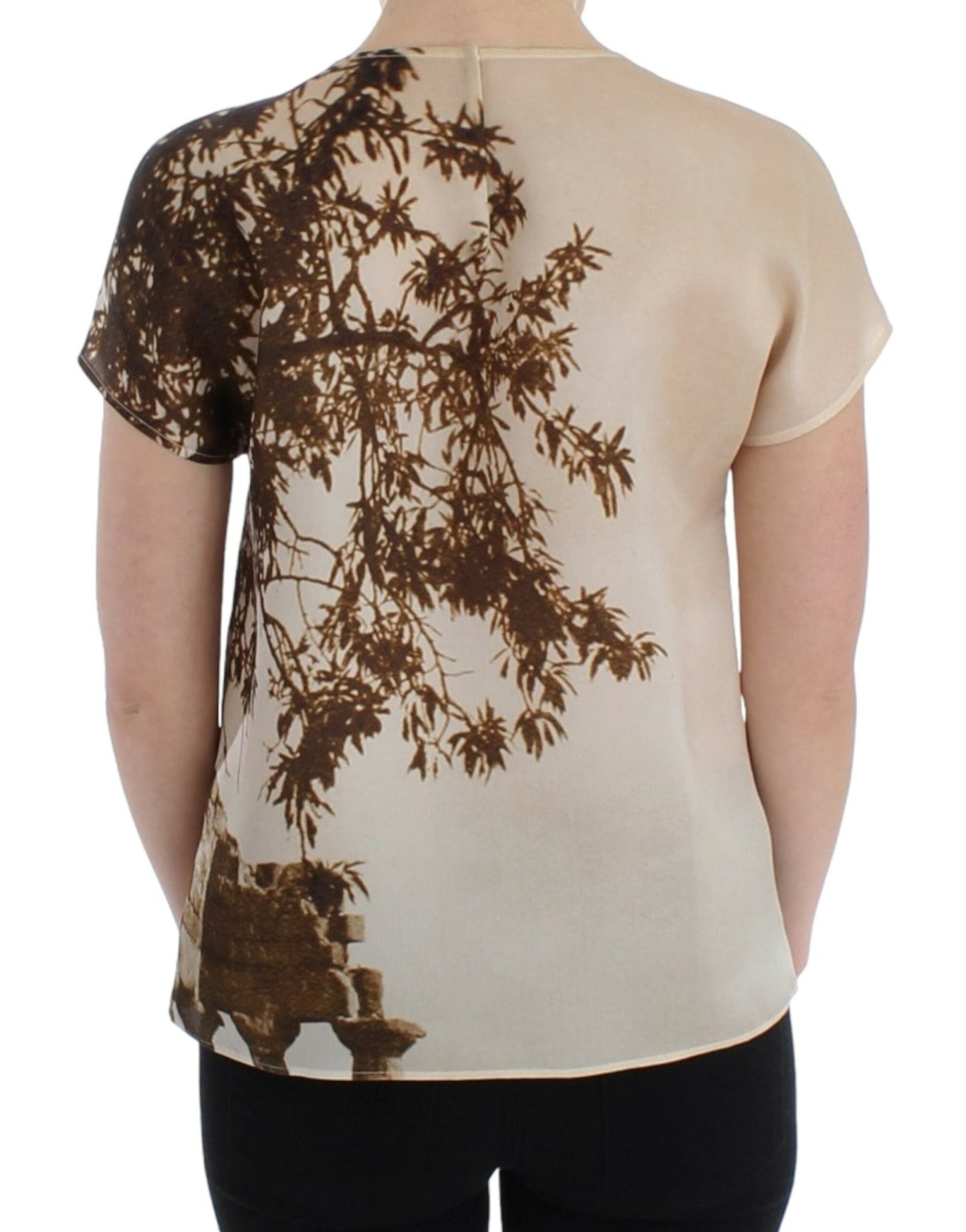 Dolce & Gabbana Enchanted Sicily Taormina Print Silk Blouse - Sandy Store ByNet