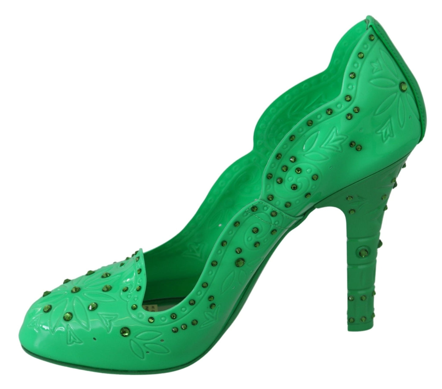 Dolce & Gabbana Enchanting Crystal Cinderella Pumps in Lush Green - Sandy Store ByNet