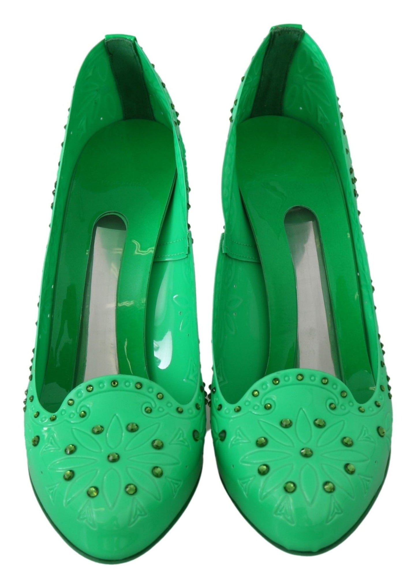 Dolce & Gabbana Enchanting Crystal Cinderella Pumps in Lush Green - Sandy Store ByNet