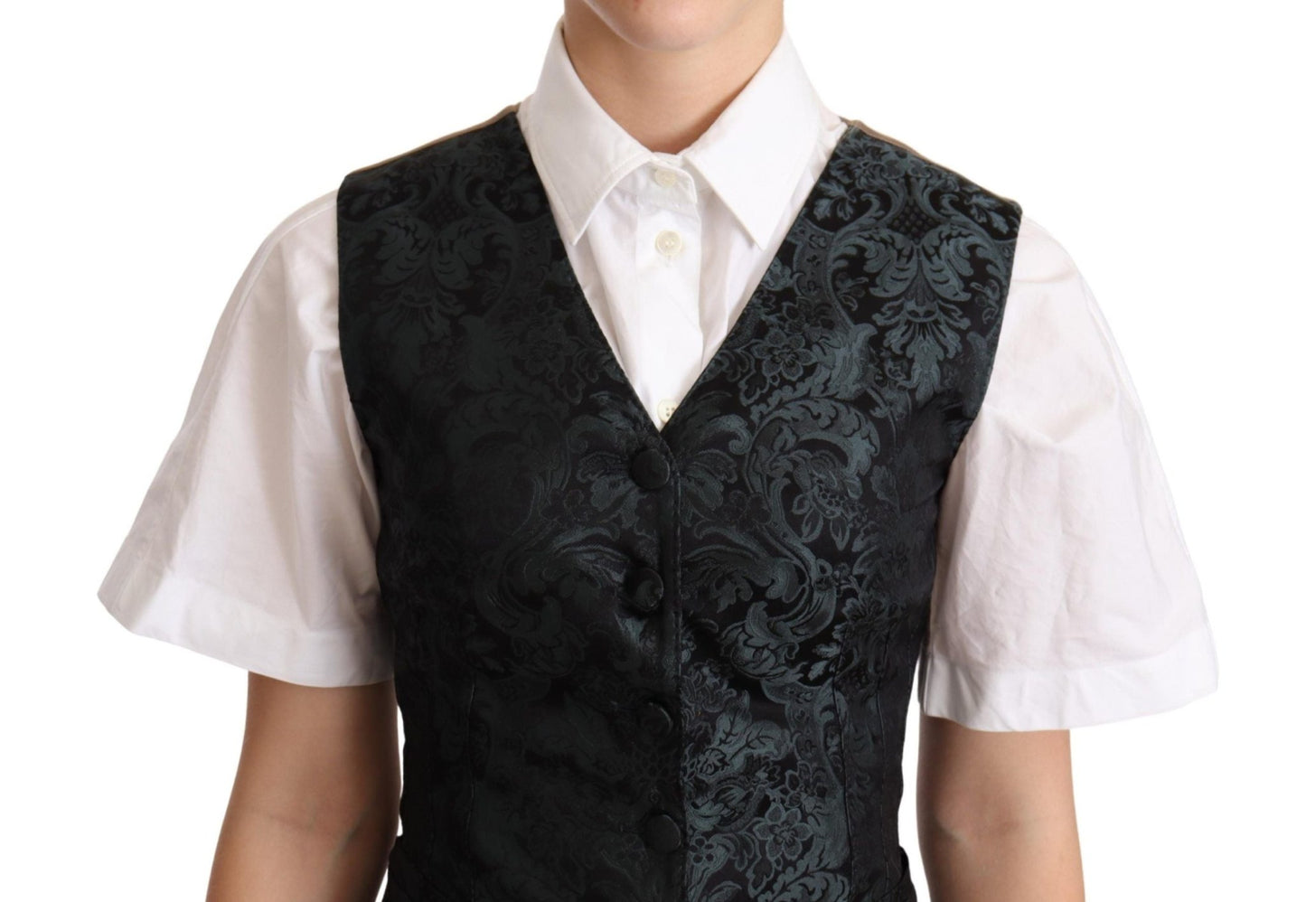 Dolce & Gabbana Enchanting Jacquard Floral Waistcoat - Sandy Store ByNet