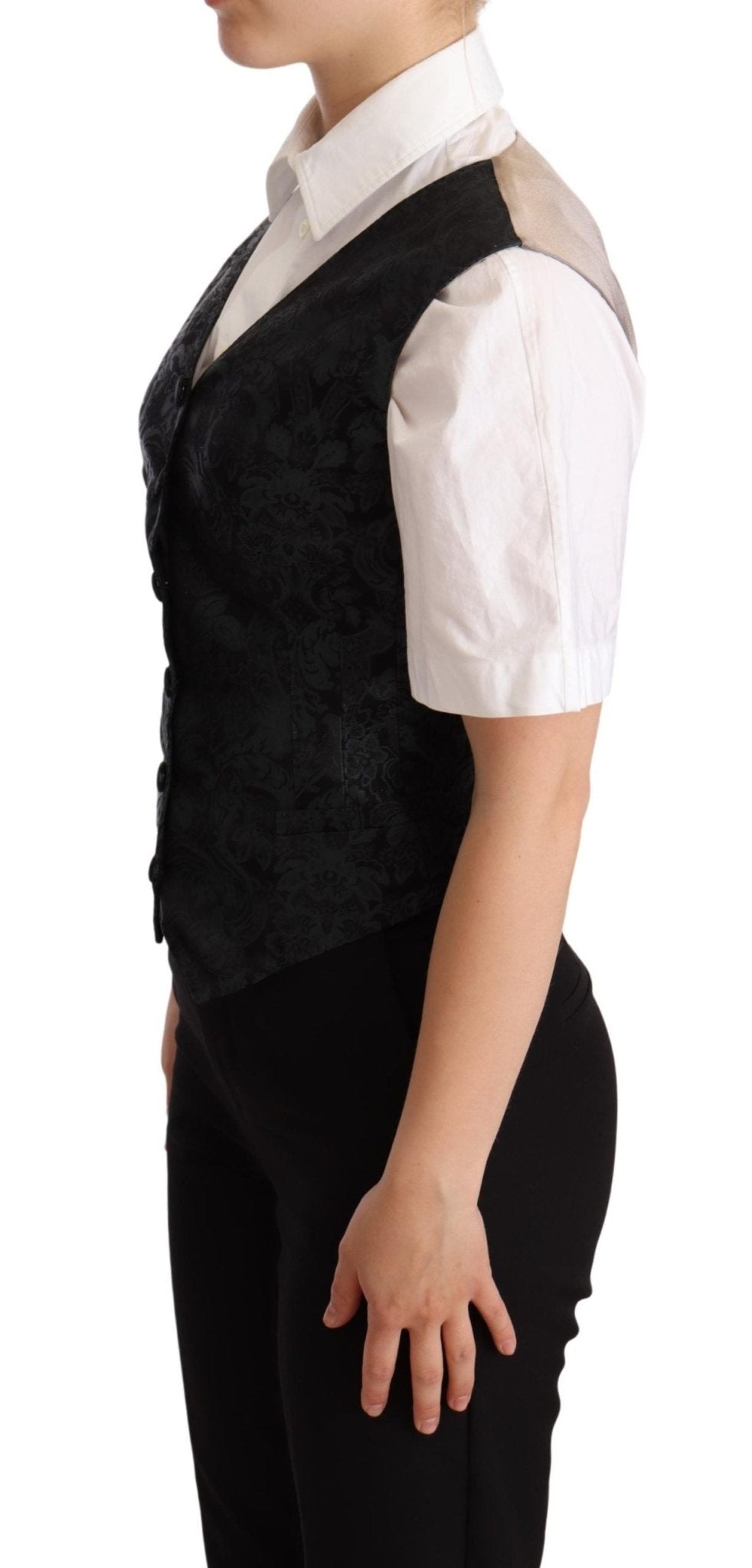Dolce & Gabbana Enchanting Jacquard Floral Waistcoat - Sandy Store ByNet