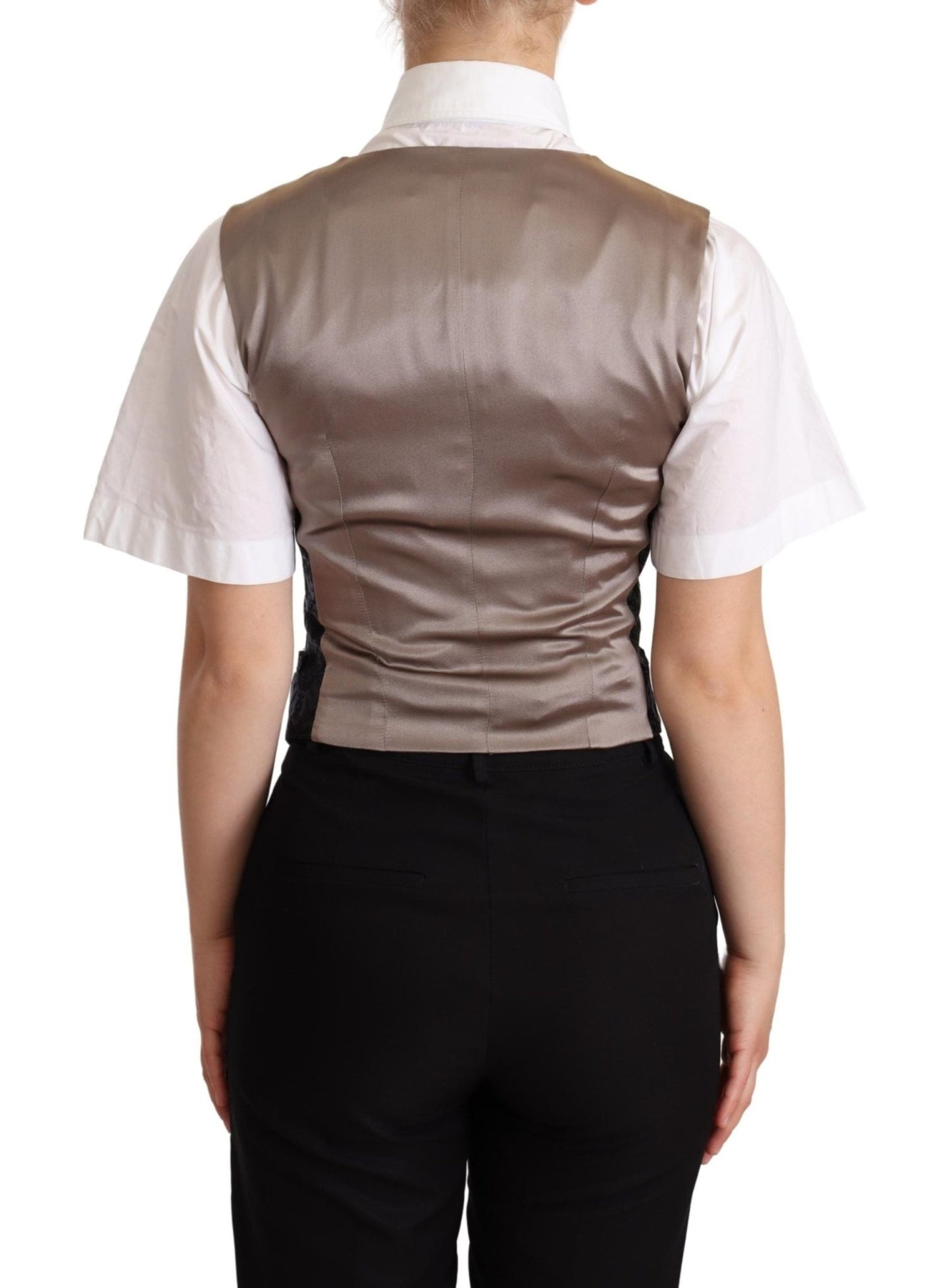 Dolce & Gabbana Enchanting Jacquard Floral Waistcoat - Sandy Store ByNet