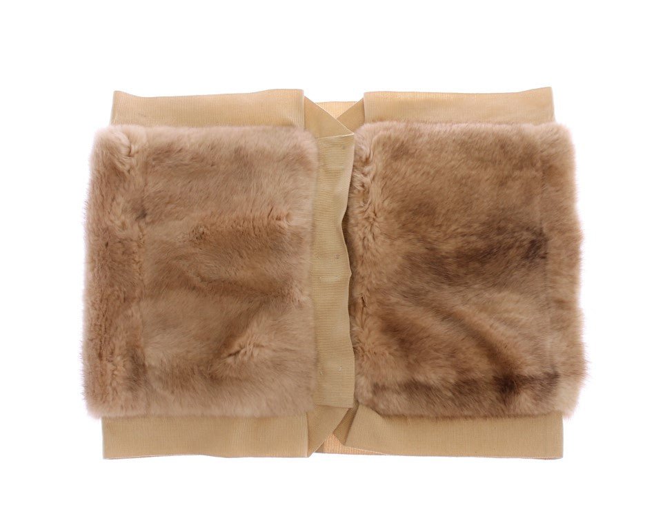 Dolce & Gabbana Exclusive Beige MINK Fur Scarf Wrap - Sandy Store ByNet