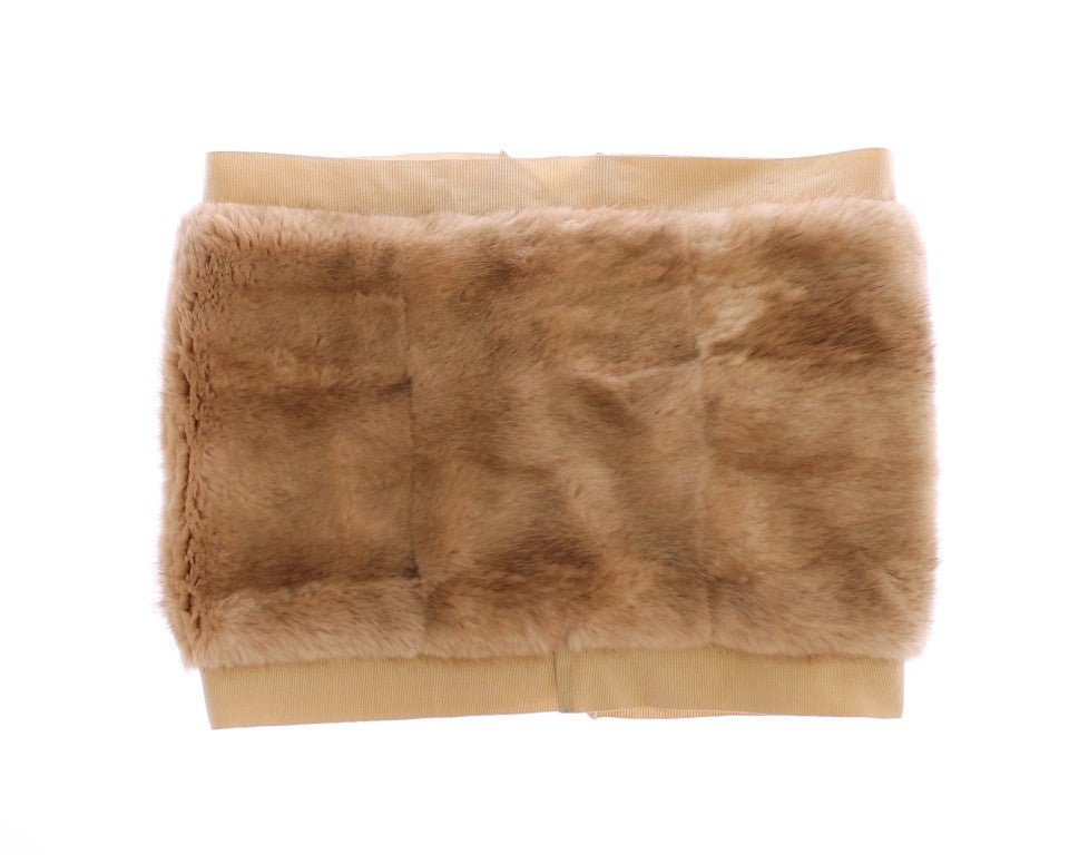 Dolce & Gabbana Exclusive Beige MINK Fur Scarf Wrap - Sandy Store ByNet