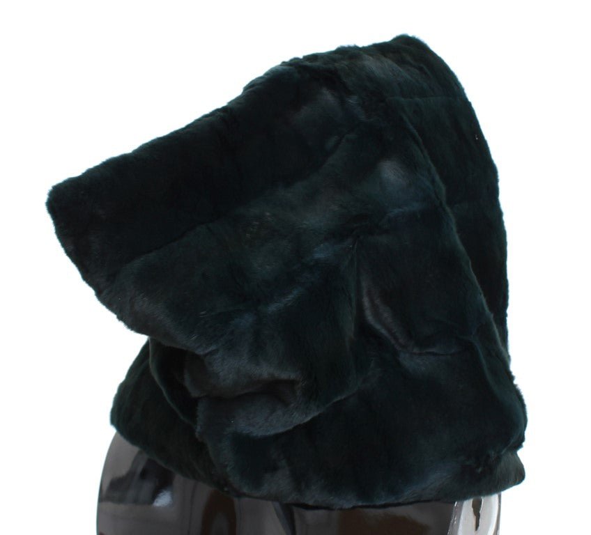 Dolce & Gabbana Exclusive Green Weasel Fur Hooded Scarf - Sandy Store ByNet