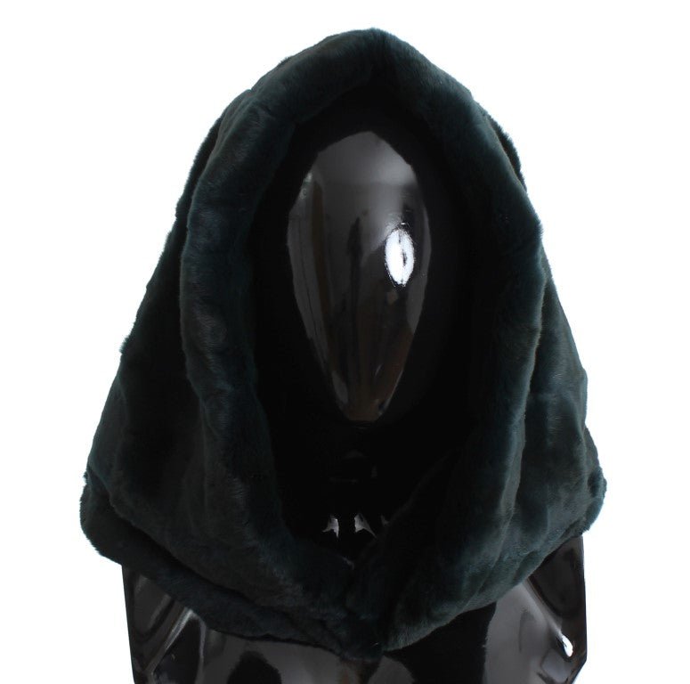 Dolce & Gabbana Exclusive Green Weasel Fur Hooded Scarf - Sandy Store ByNet