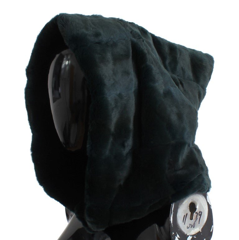 Dolce & Gabbana Exclusive Green Weasel Fur Hooded Scarf - Sandy Store ByNet