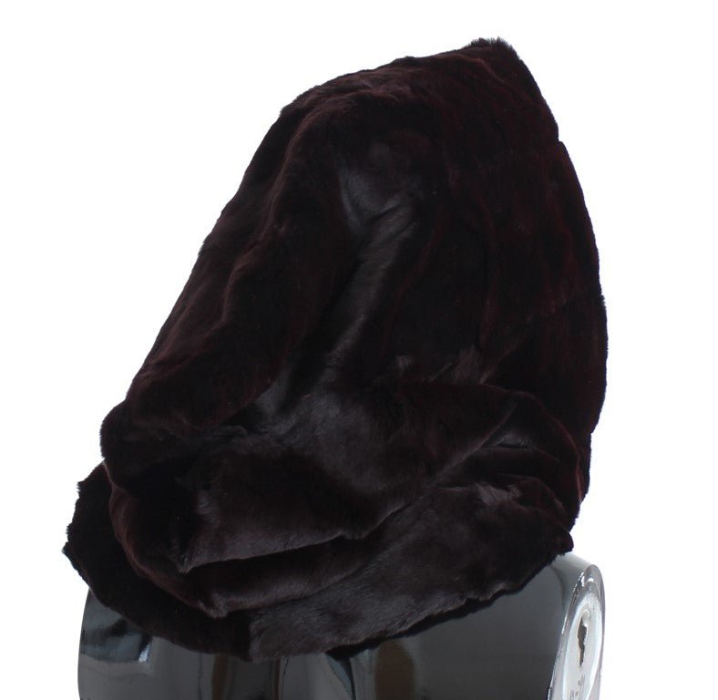 Dolce & Gabbana Exclusive Purple Weasel Fur Hooded Scarf - Sandy Store ByNet
