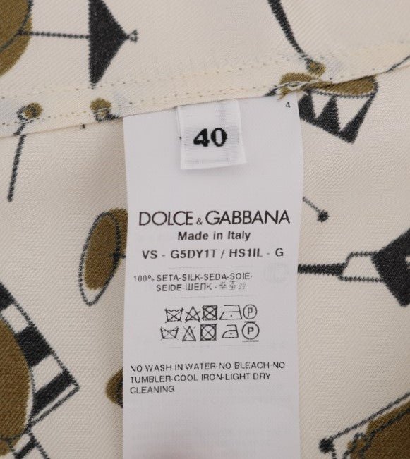 Dolce & Gabbana Exclusive Silk Casual Men's Shirt - JAZZ Motive - Sandy Store ByNet