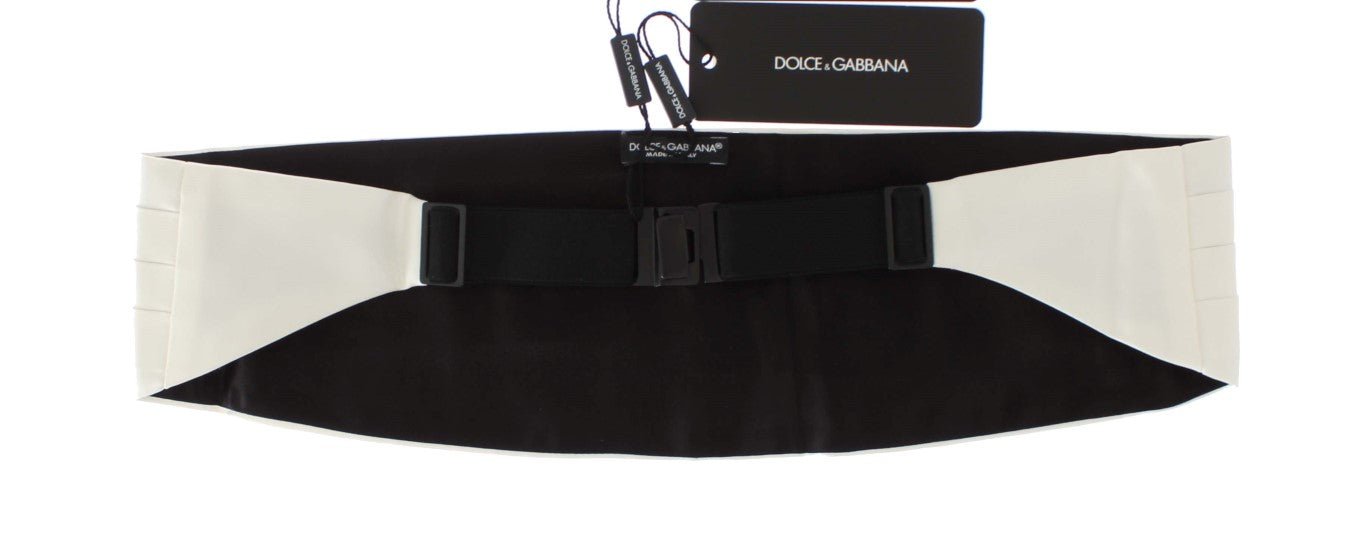 Dolce & Gabbana Exclusive White Silk Cummerbund - Sandy Store ByNet
