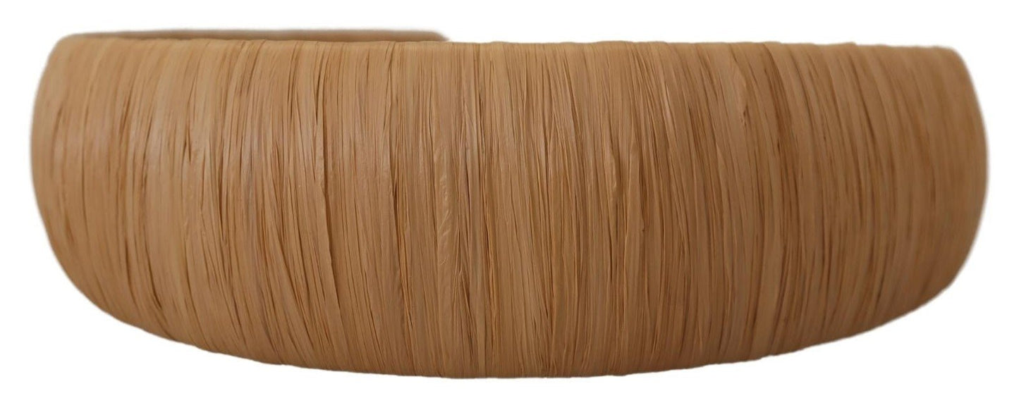 Dolce & Gabbana Exquisite Beige Viscose Diadem Headband - Sandy Store ByNet