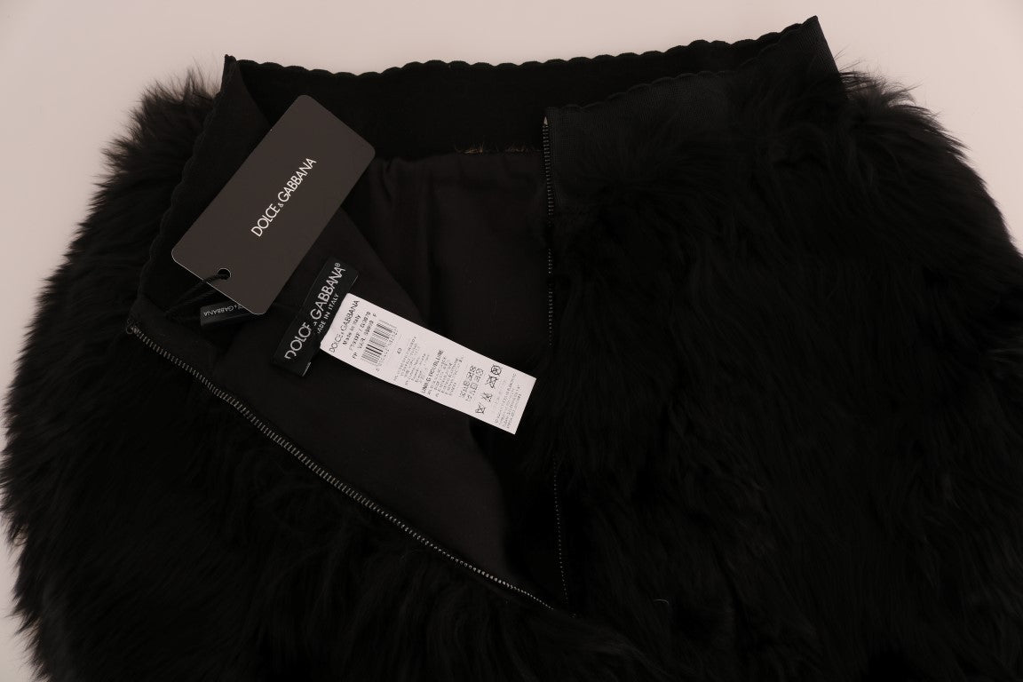 Dolce & Gabbana Exquisite Black Mink Fur Mini Shorts - Sandy Store ByNet