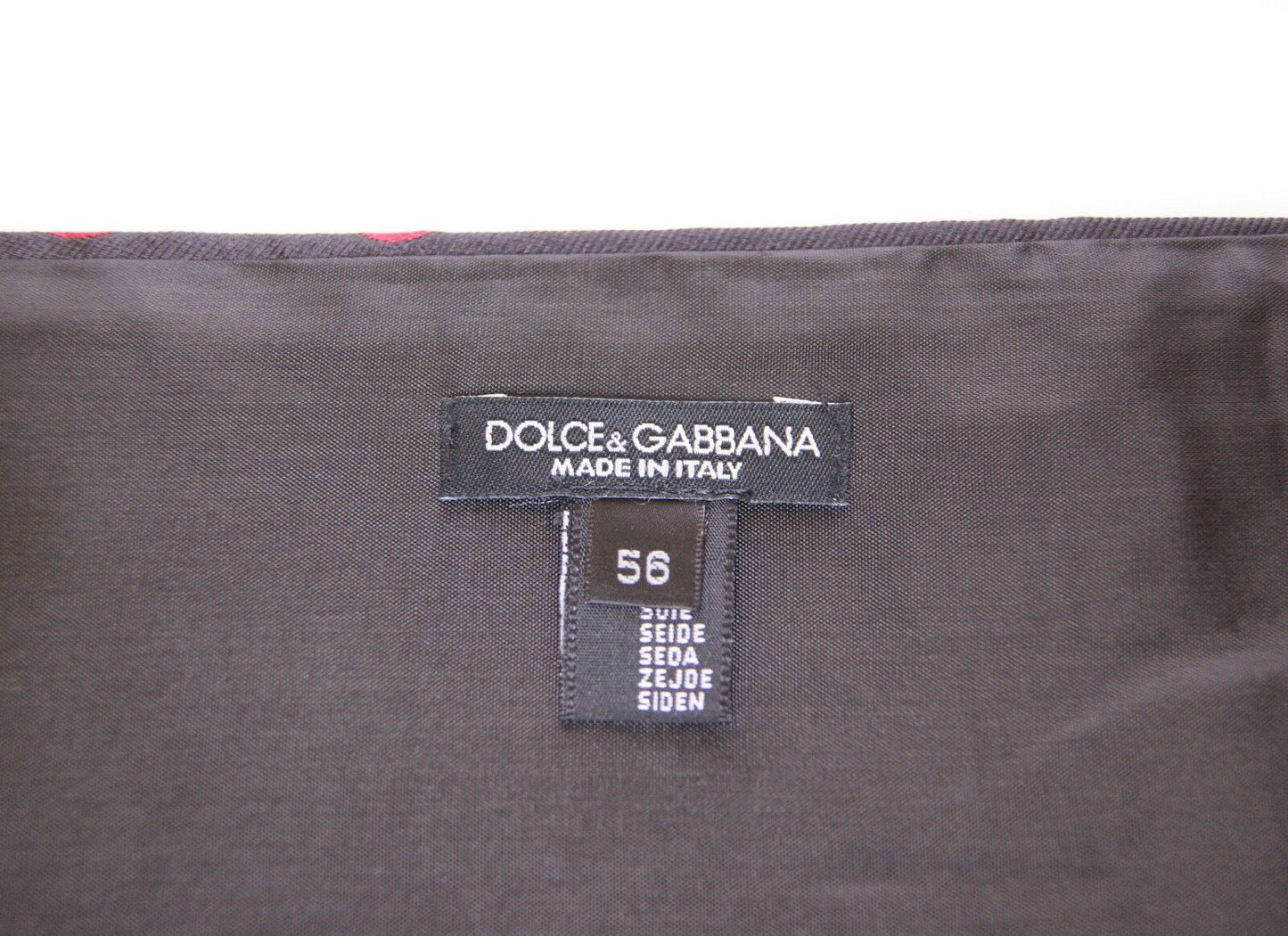 Dolce & Gabbana Exquisite Black Silk Cummerbund with Red Polka Dots - Sandy Store ByNet