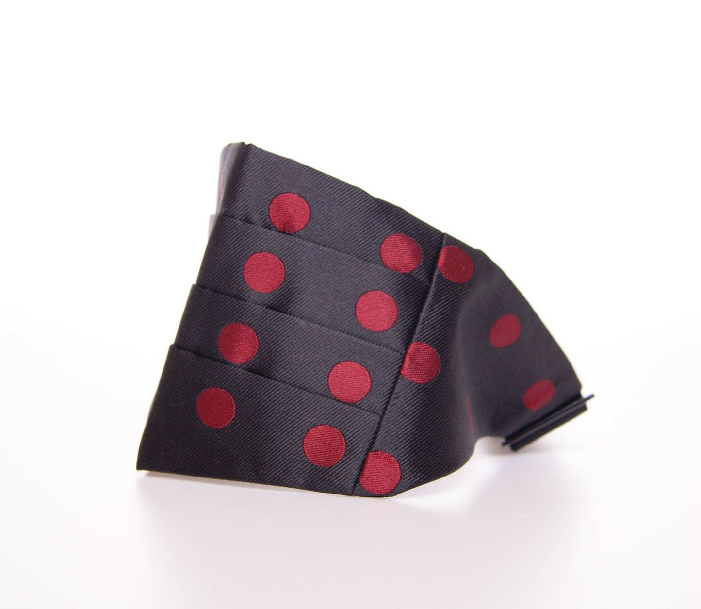 Dolce & Gabbana Exquisite Black Silk Cummerbund with Red Polka Dots - Sandy Store ByNet