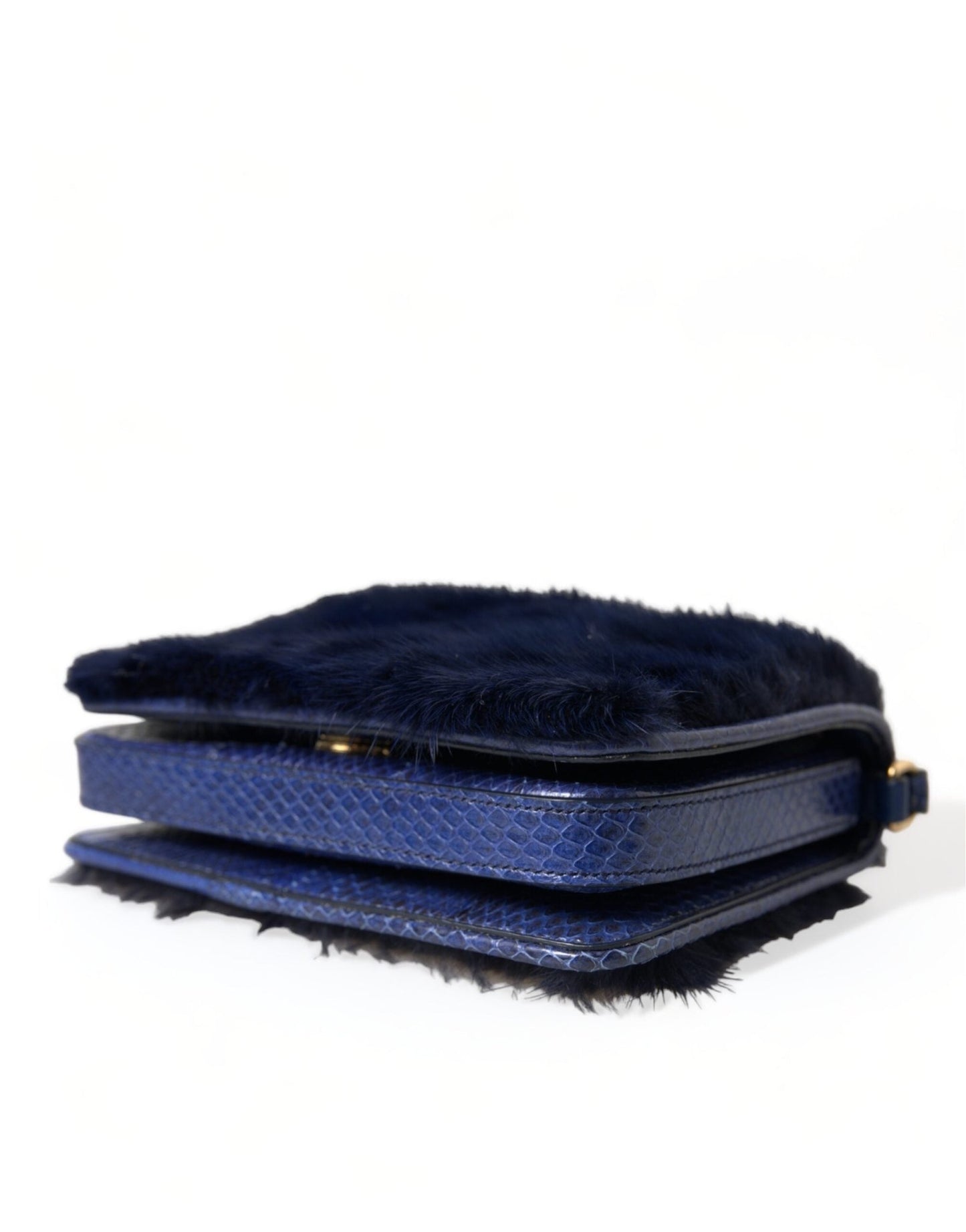 Dolce & Gabbana Exquisite Blue Mink Fur Shoulder Bag - Sandy Store ByNet