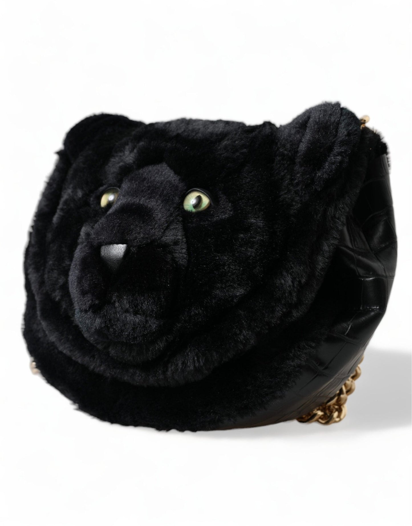 Dolce & Gabbana Exquisite Croc - Embossed Panther Shoulder Bag - Sandy Store ByNet
