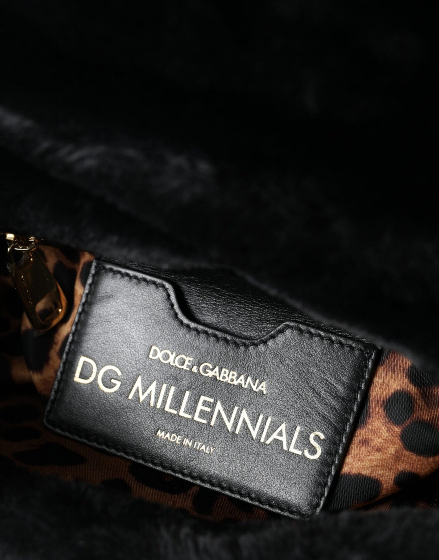 Dolce & Gabbana Exquisite Croc - Embossed Panther Shoulder Bag - Sandy Store ByNet